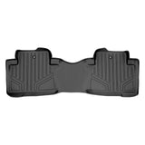 SMARTLINER Custom Fit Floor Mats 2nd Row Liner Black Compatible With 2009-2015 Honda Pilot (SB0036)