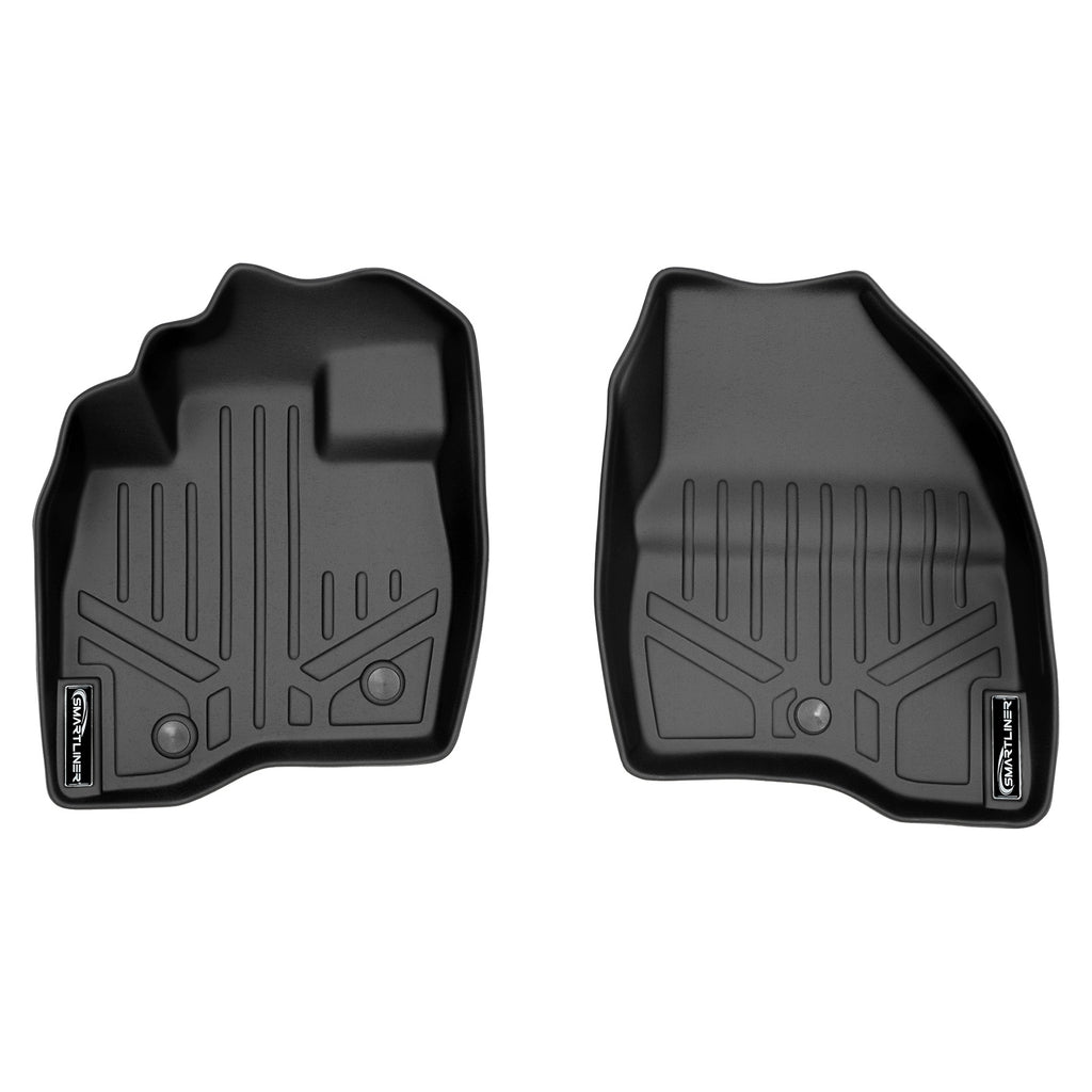 SMARTLINER Custom Fit Floor Mats 1st Row Liner Set Black Compatible With 2017-2019 Ford Explorer (SA0245)