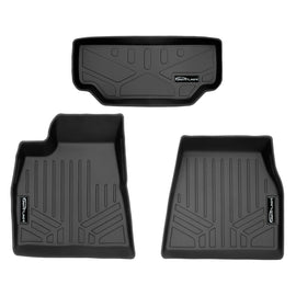 SMARTLINER All Weather Custom Fit Black 1st Row and Front Trunk Liner Compatible With 2021-2023 Tesla Model S (SA0368/F0368)