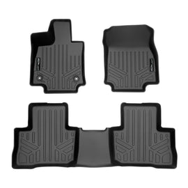 SMARTLINER Custom Fit All Weather 2 Row Black Floor Mats Liner Set Compatible With 2021-2023 Toyota Venza (SA0537/B0537)