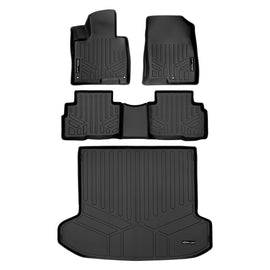 SMARTLINER All Weather Custom Fit Black 2 Row Floor Mats & Cargo Liner Set Compatible With 2023-2024 Kia Sportage (SA0603/B0603/D0663)