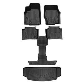 SMARTLINER Custom Fit 3 Rows & Cargo Liner Behind the 3rd Row Set Compatible With 2021-2023 Jeep Grand Cherokee L (SA0674/B0570/E0569)