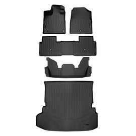 SMARTLINER Custom Fit All Weather Protection Black 3 Rows and Cargo Liner Behind 2nd Row Set Compatible With 2023-2025 Honda Pilot (SA0688/B0688/C0688/D0688)