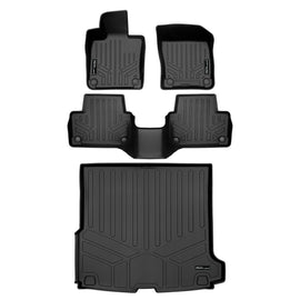 SMARTLINER Custom Fit All Weather Black 2 Row Floor Mats and Cargo Liner Set Compatible With 2020-2021 Volvo V60 & 2020-2023 Volvo V60 Cross Country (SA0661/B0661/D0661)