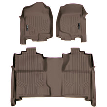 Load image into Gallery viewer, SMARTLINER Floor Mats 2 Row Liner Set Tan Compatible With 2007-2013 Silverado/Sierra 1500 Crew Cab - 2007-2014 2500/3500 HD Crew Cab (SA1015/B1020)
