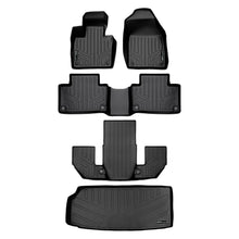 Load image into Gallery viewer, SMARTLINER Floor Mats 3 Rows and Cargo Liner Behind 3rd Row Set Black Compatible With 2020-2023 Volvo XC90 (SA0223/B0633/C0633/E0223)