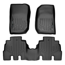 SMARTLINER Custom Fit Floor Mats 1st and 2nd Row Liner Set Compatible With 2014-2018 Jeep Wrangler Unlimited (SA0194/B0194)