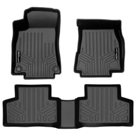 SMARTLINER All Weather Custom Fit Floor Mats 2 Row Liner Set Black Compatible With 2020-2021 Mercedes-Benz GLB Class 5 Passenger Models (SA0499/B0499)