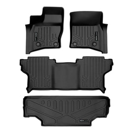 SMARTLINER All Weather Custom Fit 2 Row Floor Mats & Cargo Liner Behind the 2nd Row Set Compatible With 2020-2023 Range Rover Defender 90 (SA0564/B0626/D0626)