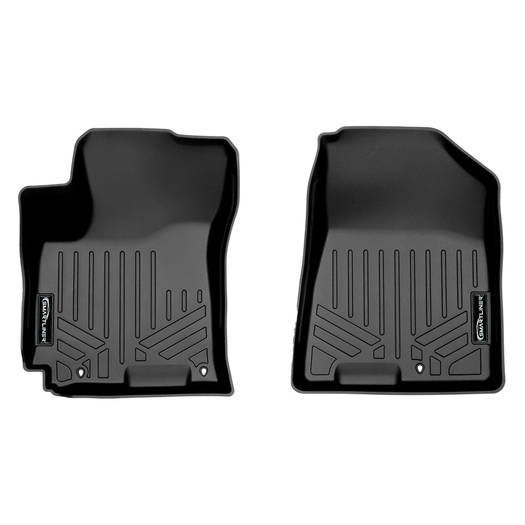SMARTLINER All Weather Custom Fit Floor Mats 1st Row Liner Set Black Compatible With 2020-2024 Hyundai Venue (SA0492)