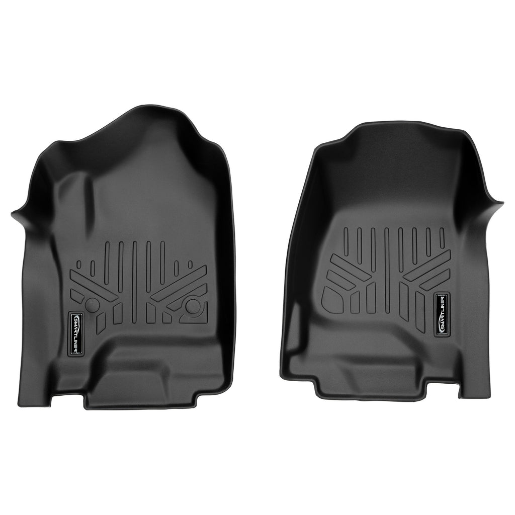 SMARTLINER Floor Mats Liner Set Compatible With 2014-2018 Silverado/Sierra 1500 - 2015-2020 2500/3500 HD / Tahoe/Yukon/Suburban/Escalade (SA0136)