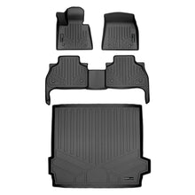 Load image into Gallery viewer, SMARTLINER Custom Fit Floor Mats 2 Rows and Cargo Liner Behind 2nd Row Set Black Compatible With 2019-2025 BMW X5 (SA0420/B0420/D0420)