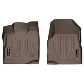 SMARTLINER Custom Fit Floor Mats 1st Row Liner Set Tan Compatible With 2011-2017 Chevy Equinox / GMC Terrain with Dual Front Floor Posts (SA1119)