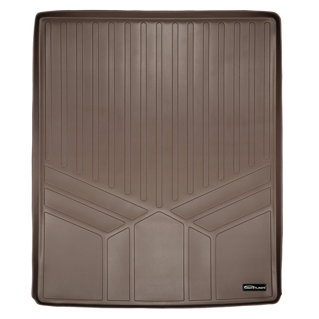 SMARTLINER All Weather Cargo Trunk Liner Floor Mat Behind 2nd Row Seat Tan Compatible With 2008-2020 Grand Caravan / Town & Country (SD1181)
