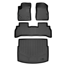 SMARTLINER All Weather Custom Fit Floor Mats & Cargo Liner Behind 2nd Row Lower Deck Set Black Compatible With 2021-2025 Chevrolet Trailblazer (SA0511/B0520/D0521)