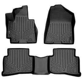 SMARTLINER Custom Fit Floor Mats 2 Row Liner Set Black Compatible With 2016-2018 Hyundai Tucson (SA0206/B0206)