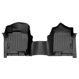 SMARTLINER Floor Mats 1st Row 1pc Liner Black Compatible With 2017-2022 Nissan Titan / 2016-22 Titan XD Crew Cab with 1st Row Bench Seat (SA0329)
