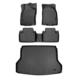 SMARTLINER Custom Fit Floor Mats and Cargo Liner Set Black Compatible With 2014-2020 Nissan Rogue without 3rd Row Seats (SA0151/B0151/D0151)