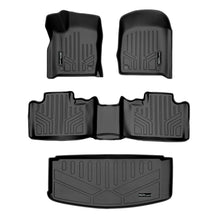 Load image into Gallery viewer, SMARTLINER Floor Mats 2 Rows and Cargo Liner Behind 3rd Row Set Black Compatible With 2016-2022 Dodge Durango with 2nd Row Bench Seat (SA0315/B0071/E0113)