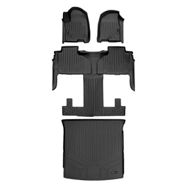 SMARTLINER 3 Rows & Cargo Liner Bundle Compatible With 2021-2023 Chevrolet Tahoe/GMC Yukon w/ 2nd Row Bucket Seats (SA0524/B0524/D0524)