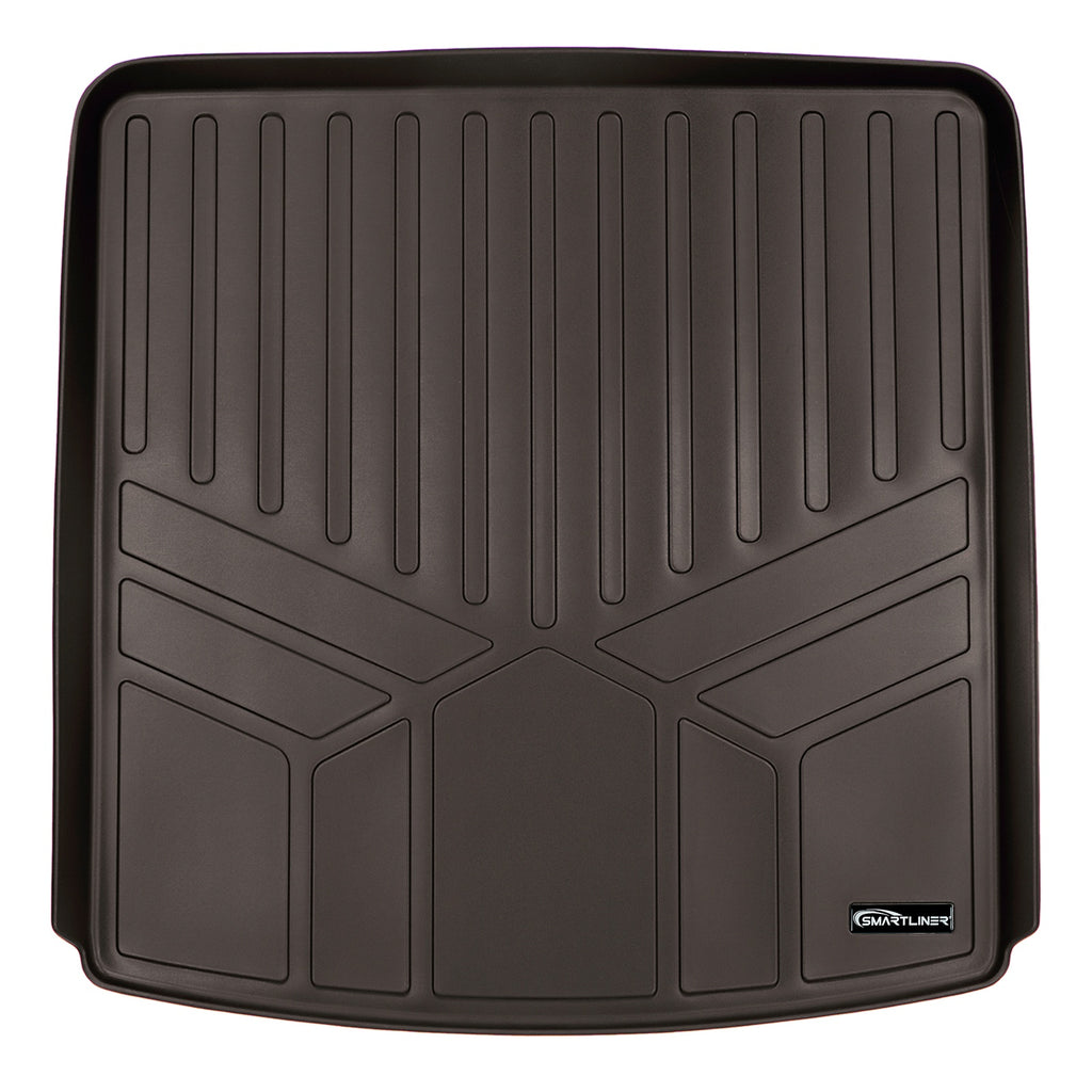 SMARTLINER All Weather Customer Fit Cargo Trunk Liner Floor Mat Behind 2nd Row Seat Cocoa Compatible With 2020-2021 Cadillac XT6 (SD3230-R)