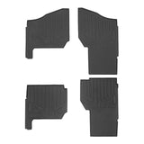 SMARTLINER Floor Mats 2 Row Liner Set Black Compatible With 2018-2021 Ploaris Ranger Crew XP 1000 (UA0101/UB0101)