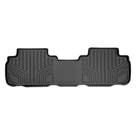 SMARTLINER Custom Fit Floor Mats 2nd Row Liner Black Compatible With 2008-2013 Toyota Highlander (SB0037)