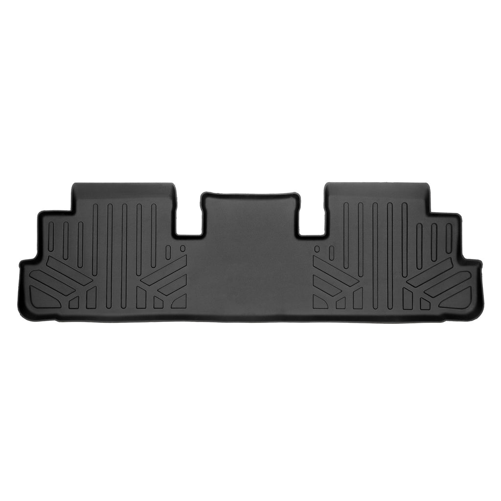 SMARTLINER Custom Fit Floor Mats 2nd Row Liner Black Compatible With 2022-2023 Nissan Pathfinder/Infiniti QX60 (SB0567)