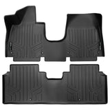 SMARTLINER All Weather Protection Custom Fit Black 2 Row Floor Mat Liner Set Compatible With 2023-2024 Genesis GV60 (SA0734/B0734)