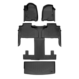 SMARTLINER 3 Rows & Cargo Liner Set Compatible With 2021-2023 Cadillac Escalade with 2nd Row Bucket Seats (SA0524/B0524/E0524-R)