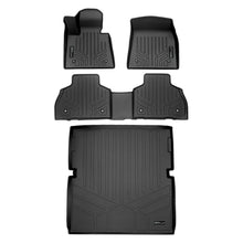 Load image into Gallery viewer, SMARTLINER Custom Floor Mats 2 Rows and Cargo Liner Behind 2nd Row Set Black Compatible With 2019-2025 BMW X7 W/ 2nd Row Bench Seat Only (SA0420/B0489/D0489)