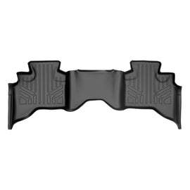 SMARTLINER Custom Fit Floor Mats 2nd Row Liner Black Compatible With 2009-2022 Dodge Ram 1500 Quad Cab Only (SB0048)