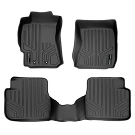 SMARTLINER Custom Fit Floor Mats 2 Row Liner Set Black Compatible With 2009-2013 Subaru Forester - All Models (SA0089/B0089)