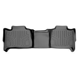 SMARTLINER Custom Fit Floor Mats 2nd Row Liner Grey Compatible With 2007-2014 Tahoe / Suburban / Yukon / Denali and XL Models (SB2015)