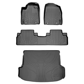 SMARTLINER Custom Fit Floor Mats 2 Rows and Cargo Liner Set Grey Compatible With 2013-2015 Lexus RX350/RX450h (SA2117/B2049/D2049)