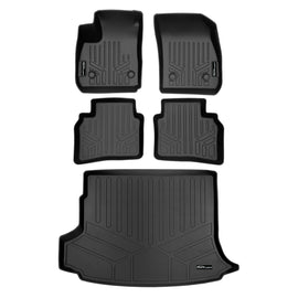 SMARTLINER Custom Fit All Weather Protection Black 2 Row Floor Liners & Cargo Liner behind the 2nd Row Seats Compatible With 2021-2023 Buick Envision (SA0553/B0553/D0553)