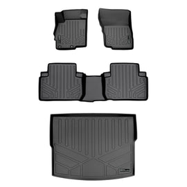 SMARTLINER Custom Fit Floor Mats 2 Rows and Cargo Liner Set Black Compatible With 2018-2021 Mitsubishi Eclipse Cross (SA0378/B0378/D0378)