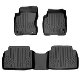SMARTLINER Custom Fit Floor Mats 2 Row Liner Set Black Compatible With 2008-2013 Nissan Rogue / 2014-2015 Rogue Select (SA0050/B0050)