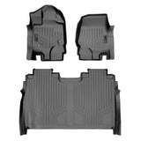 SMARTLINER Custom Fit Floor Mats 2 Row Liner Set Grey Compatible With 2015-2022 Ford F-150 SuperCrew Cab with 1st Row Bucket Seats (SA2167/B2167)