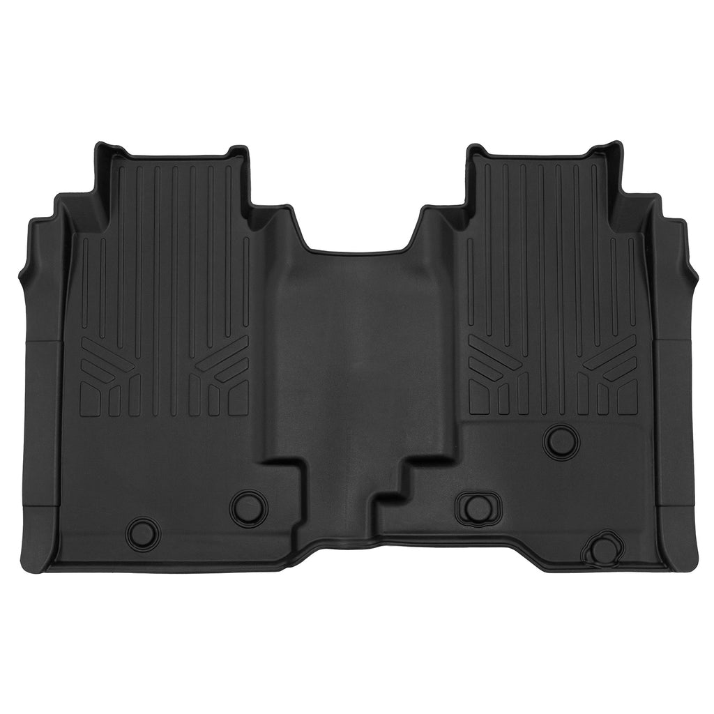 SMARTLINER Custom Fit All Weather Protection Black 2nd Row Full Coverage Liner Compatible With 2024-2025 Chevrolet Silverado EV Trims ) (SB0753)