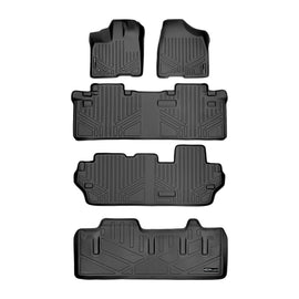 SMARTLINER Floor Mats and Cargo Liner Behind 3rd Row Compatible With 2011-2012 Sienna 8 Passenger Model with Power Folding 3rd Row Seats (SA0083/B0083/C0083/E0229)