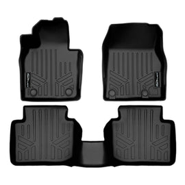 SMARTLINER All Weather Custom Fit Floor Mats 2 Row Liner Set Black Compatible With 2023 Mazda CX-50 (SA0622/B0622)