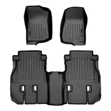Load image into Gallery viewer, SMARTLINER Floor Mats 2 Row Liner Set Black Compatible With JL 2018-2021 Jeep Wrangler Unlimited 4-Door (SA0316/B0316)