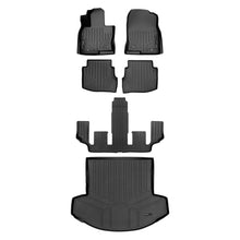 Load image into Gallery viewer, SMARTLINER Custom Fit All Weather Protection Black 3 Row Floor Liners &amp; Cargo Liner behind the 2nd Row Seats Compatible With 2016-2023 Mazda CX-9 (SA0257/B0523/C0523/D0257)