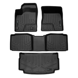 SMARTLINER Custom Fit All Weather Protection Black 2 Row Floor Liners & Cargo Liner behind the 3rd Row Seats Compatible With 2023-2025 Mitsubishi Outlander PHEV (SA0733/B0733/E0733)