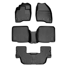 Load image into Gallery viewer, SMARTLINER Custom Fit Floor Mats 3 Row Liner Set Black Compatible With 2011-2014 Ford Explorer without 2nd Row Center Console (SA0082/B0082/C0082)