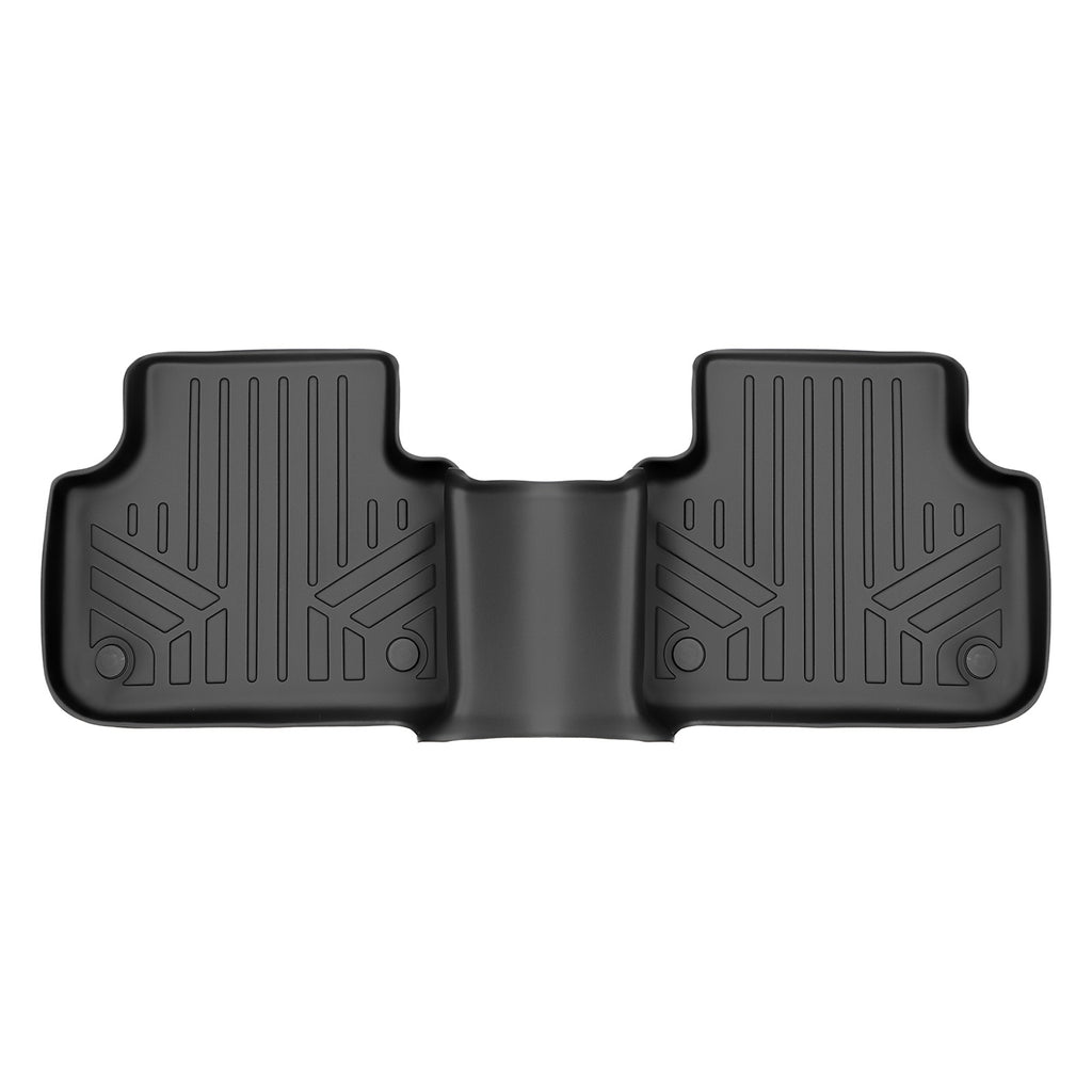 SMARTLINER Custom Fit All Weather Protection Black 2nd Row Liner Compatible With 2019-2025 Audi Q8/SQ8 (SB0364-N2)