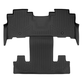 SMARTLINER Floor Mats 2nd and 3rd Row Liner Black Compatible With 2018-2022 Expedition/Navigator with Bucket Seats (SB0350)