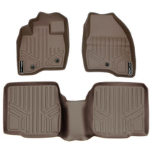 Load image into Gallery viewer, SMARTLINER Custom Fit Floor Mats 2 Row Liner Set Tan Compatible With 2017-2019 Ford Explorer without 2nd Row Center Console (SA1245/B1082)