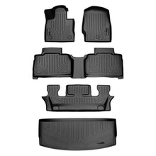 Load image into Gallery viewer, SMARTLINER Floor Mats 3 Rows - Cargo Liner Behind 3rd Row Set Black 2020-2023 Explorer Only Fits 6 Passenger Models W/ Bucket Seat (SA0423/B0423/C0423/E0423)